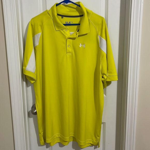 Under Armour Other - Under Armour Bright Yellow XXL Heat Gear Polo